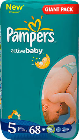 Подгузники Pampers Active Baby 5 Junior Giant Pack (68шт) продам