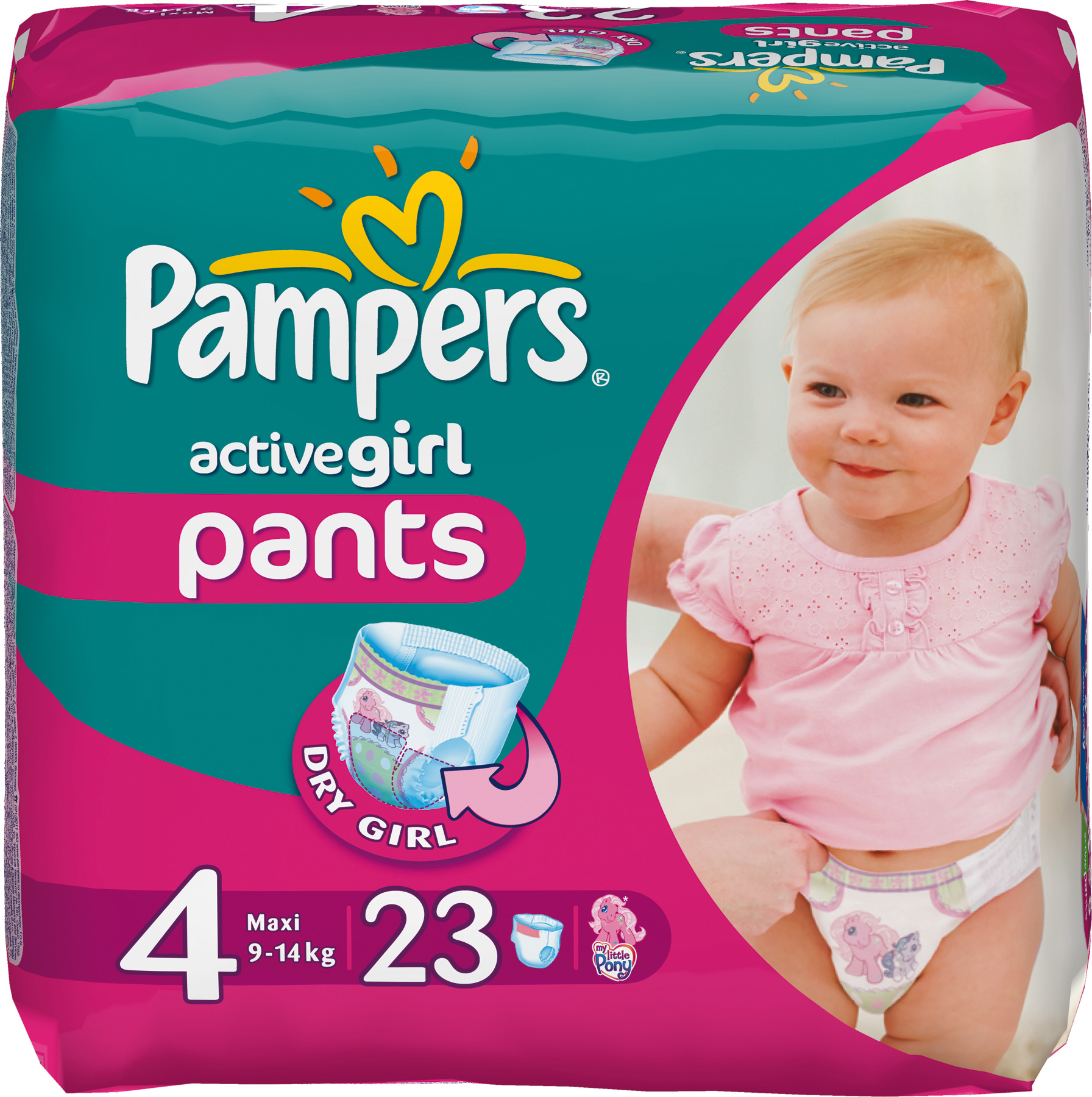 Подгузники-трусики Pampers Active Girl 4 Maxi Carry Pack (23шт